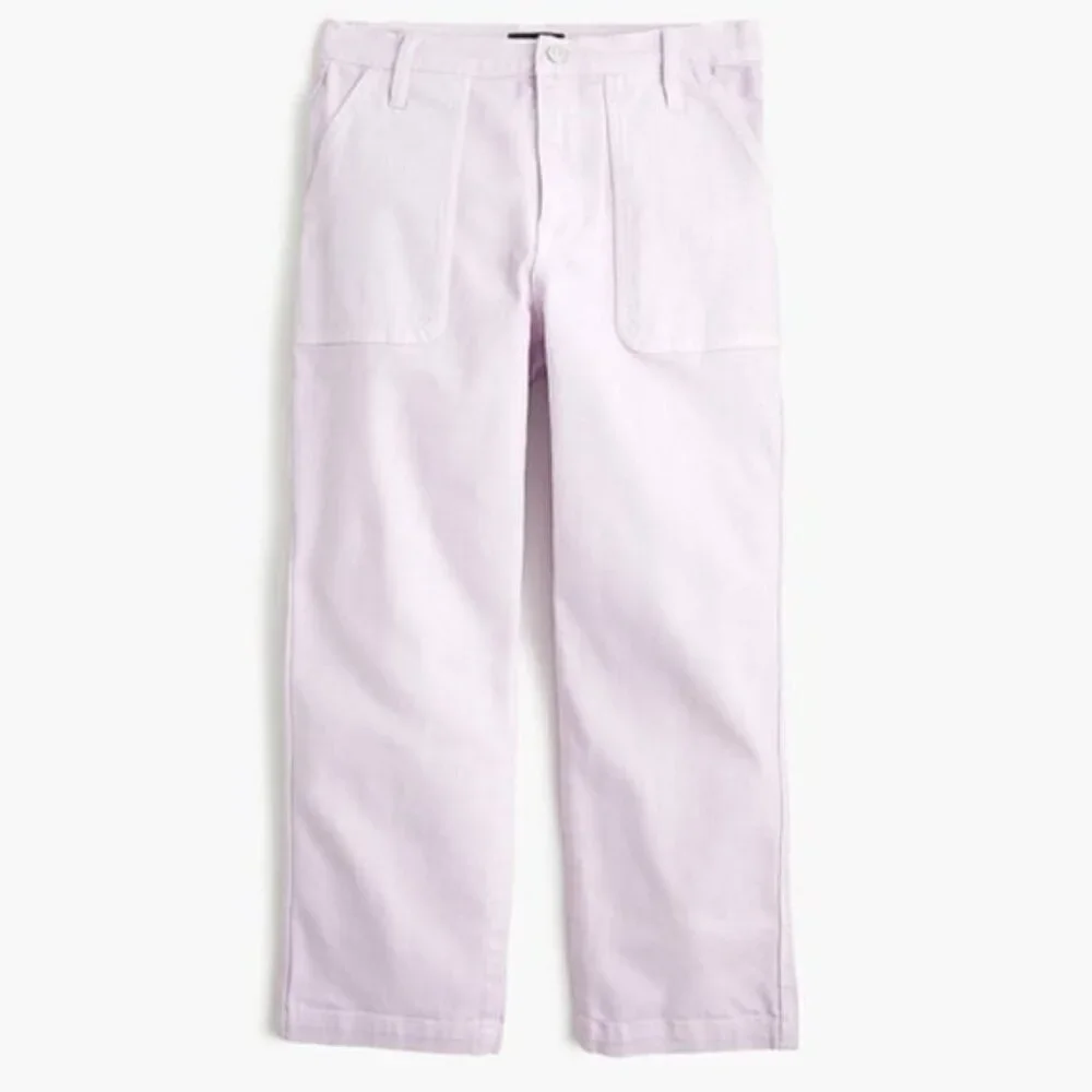 J. Crew Straight Leg Misty Orchid Purple Utility Crop Straight Leg Jeans 24